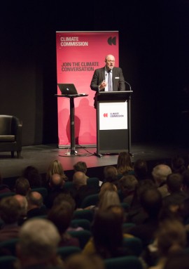 Climate Commission - Tim Flannery at podium